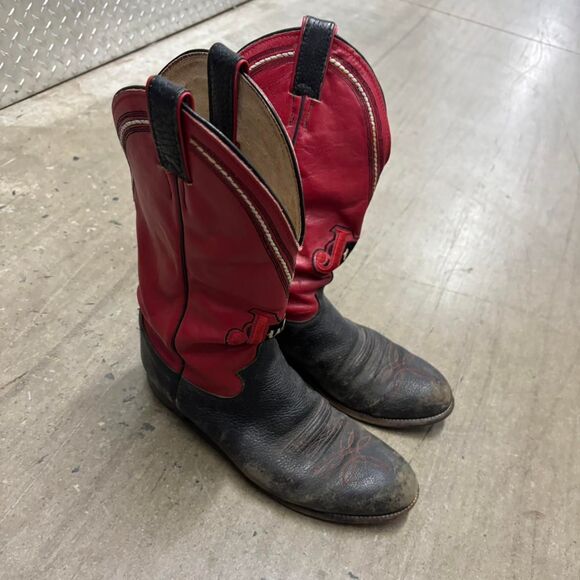 Justin-boots Men\'s Red and Burgundy Boots